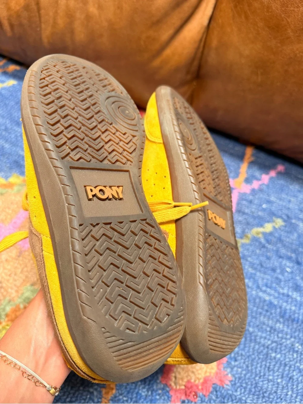 PONY Street Soc ’79 Men’s 9.5 Mustard Suede Leather Brown Retro Sneakers NWOB